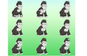 Quantos gorilas você vê na imagem abaixo?