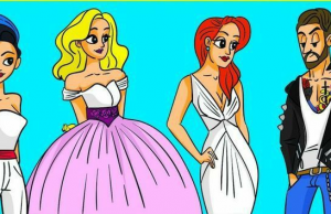 Qual das mulheres é a noiva do homem? Venha adivinhar!