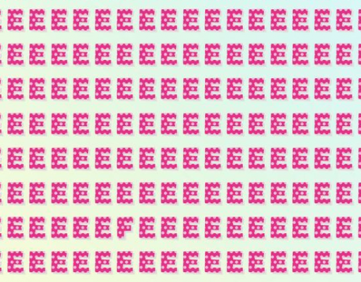 Desafio da hora: encontre a letra ‘F’ entre os ‘Es’ em menos de 10 segundos.